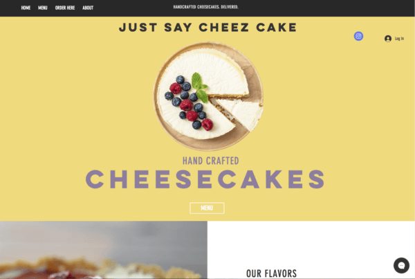 Cheez cake landing web page - website designing at Big Red Jelly.