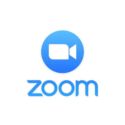 Zoom logo - video call platform Big Red Jelly tool for communication.