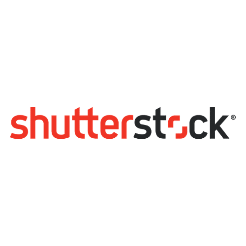 Shutterstock company logo royalty free service - Big Red Jelly images tool.