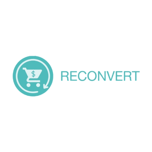 Reconvert logo - Shopify extension platform Big Red Jelly tool for ecommerce.