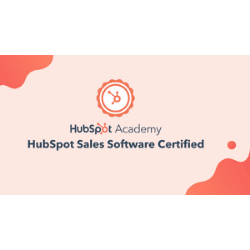 Hubspot academy certification in sales software.