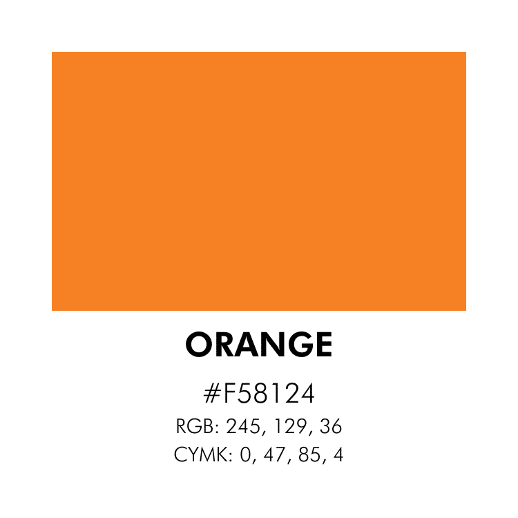 Orange color code business branding development - color strategy by branding at Big Red Jelly.