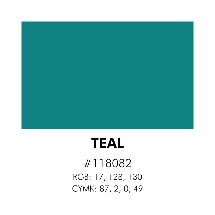 Teal color code business branding development - color strategy by branding at Big Red Jelly.