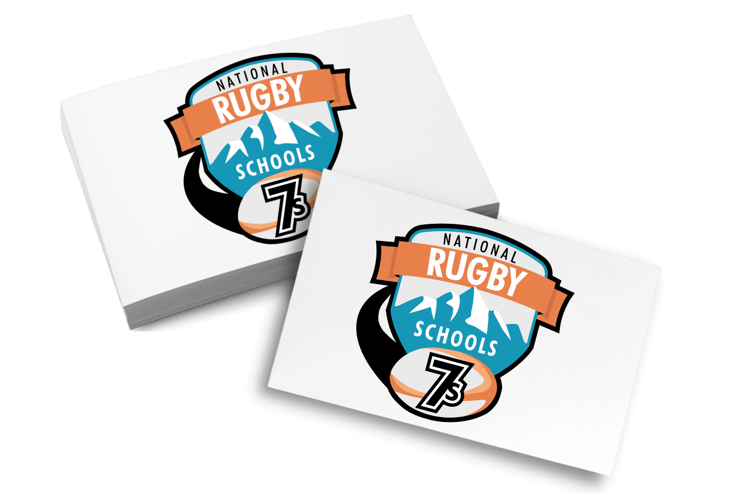 National rugby company logo business card mockup graphic design at Big Red Jelly.