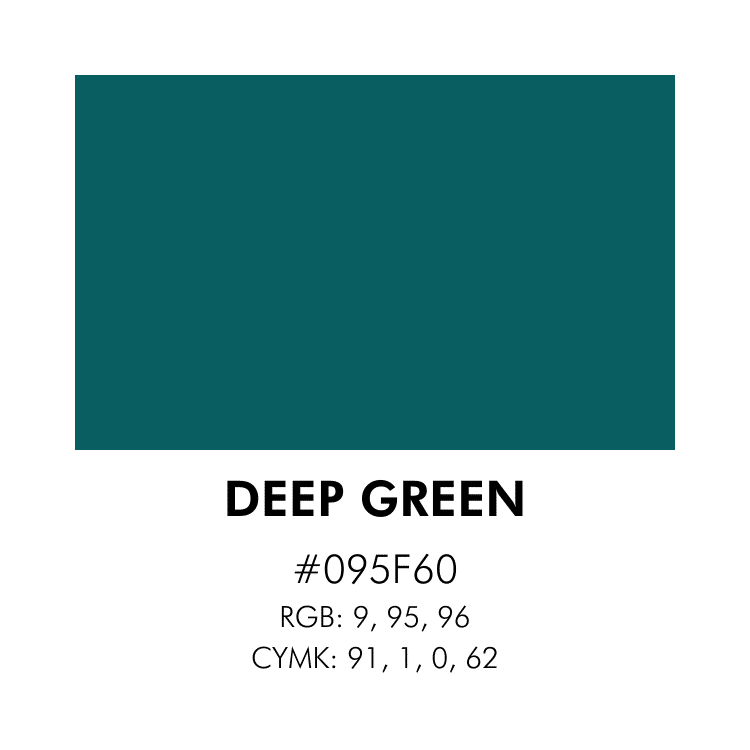 Deep green color code for business branding development - color strategy.