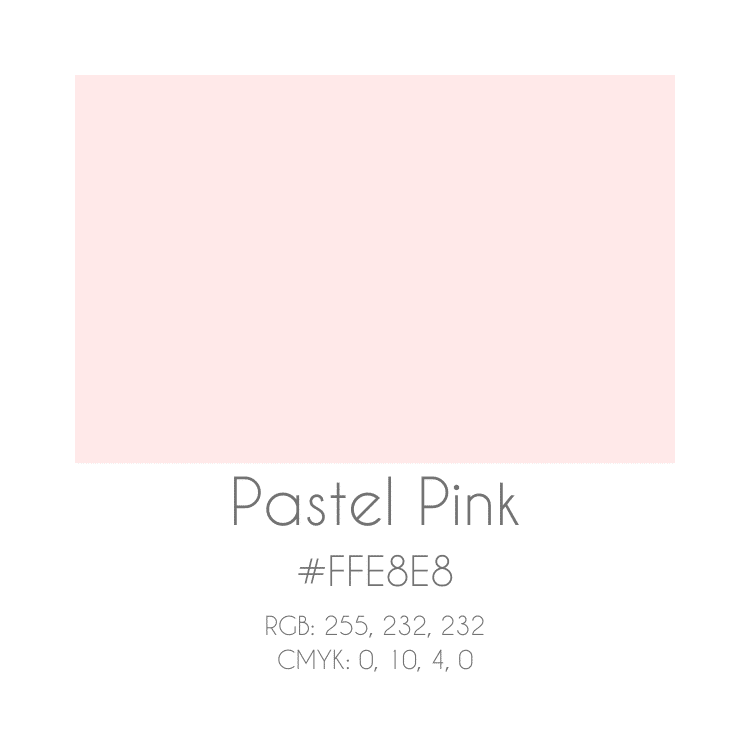 Pastel pink color code business branding development - color strategy by branding at Big Red Jelly.
