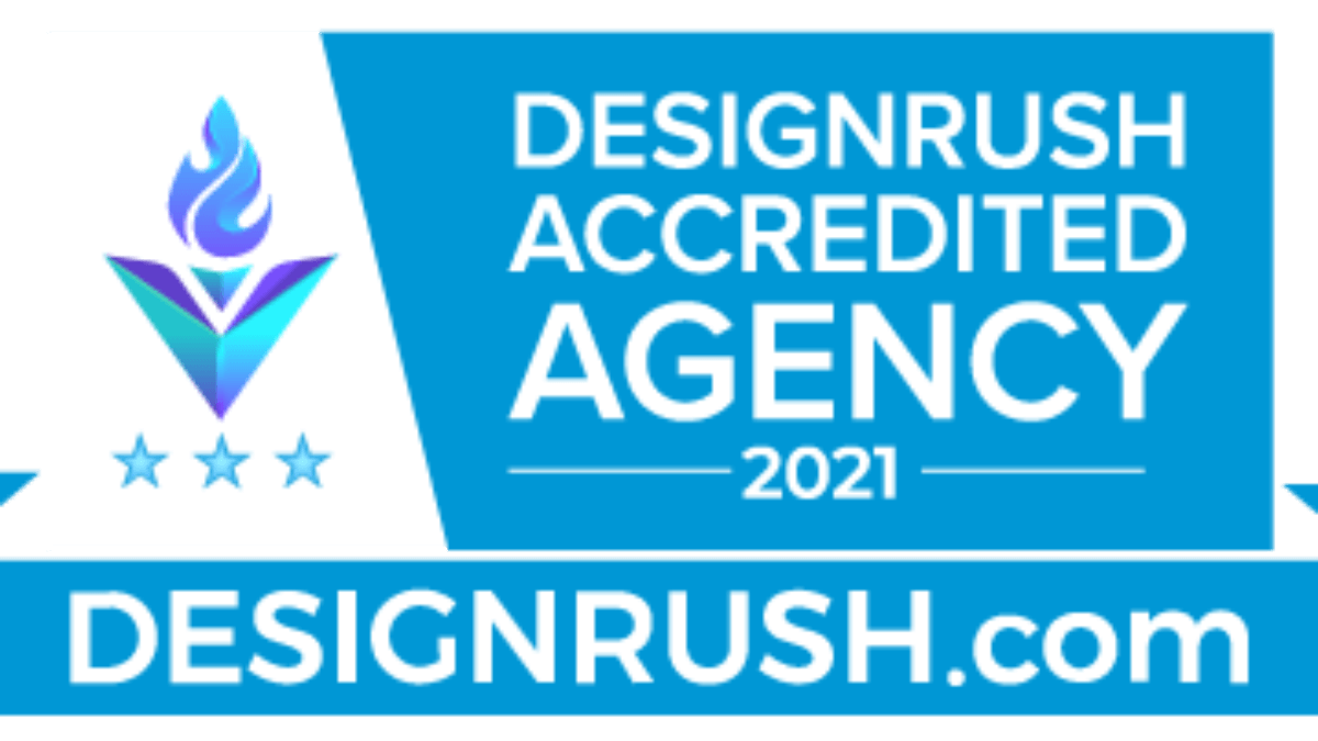 Design Rush Accredited Business Badge 2021 - web, logo, and graphic designs - Big Red Jelly
