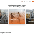 Offered services webpage screenshot web design