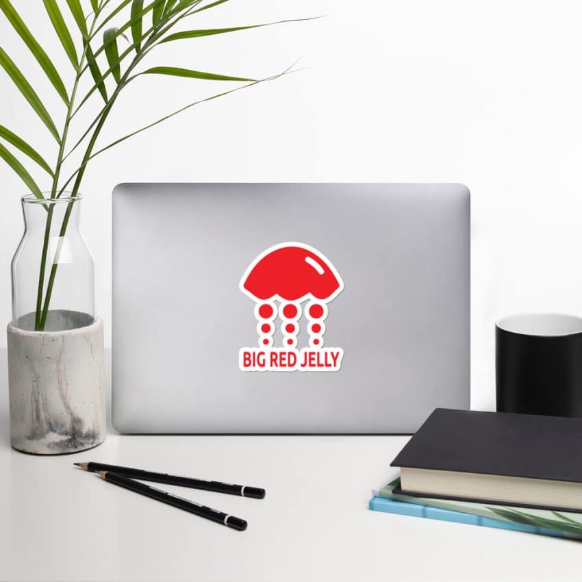 Big Red Jelly logo computer sticker - company logo