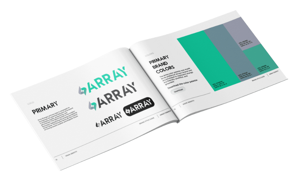 Array Energy - Logo Design Page Mockup